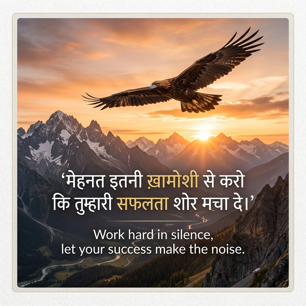 Inspirational Suvichar Eagle Poster